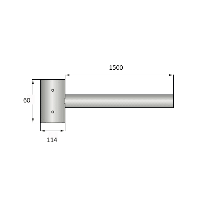 SEM - SEMSRS1140150F STAFFA SING. PER PALI FR E FCL L=1500 MM