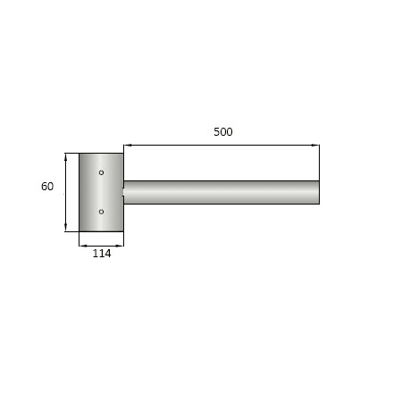 SEM - SEMSRS114050F STAFFA SING. PER PALI FR E FCL L=500 MM