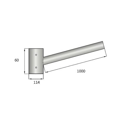 SEM - SEMSRS11415150F STAFFA SING. PER PALI FR E FCL L=1500 MM