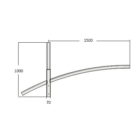 SEM - SEMTSNJ100150 TESTA PALO SINGOLO  NINJA  A=1000 L=1500