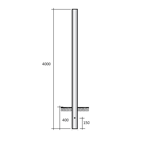 SEM - SEMVR3400N PALO IN VETRORESINA CILINDRICO D 60X4000