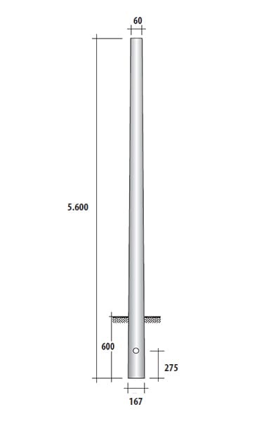 SEM - SEMVRC560N PALO CONICO VTR 560CM NERO