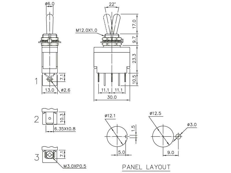 ASITA - ASI8021-FS INTERRUTTORE BIPOL. 16A ON-OFF FAST-ON