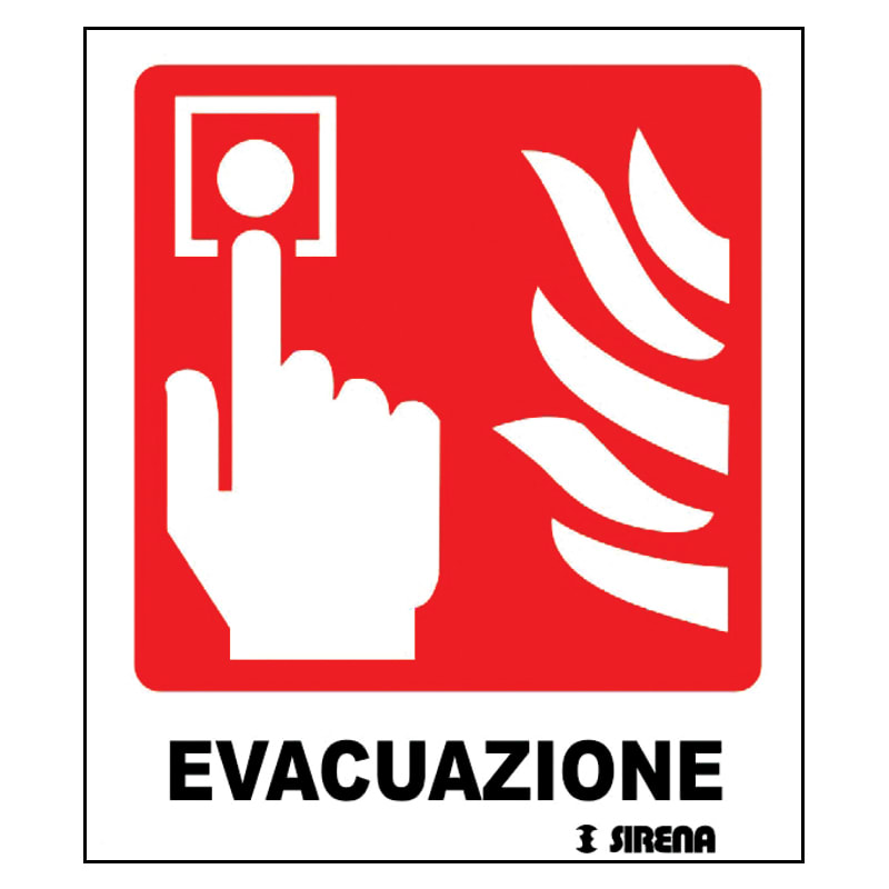 SIRENA - SIR55326 CARTELLO EVACUAZIONE