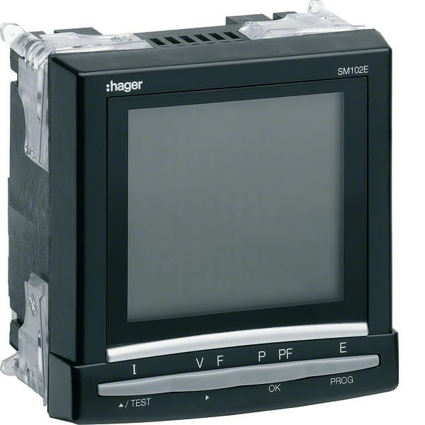 HAGER - HAGSM102E C.LE MISURA V-I-F-P-Q-KWH-COSFI 96X96