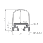 SICOM - SOL5001300 SICOM REGLETTE+COVER TONDA BIANCA