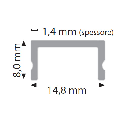SICOM - SOL5008612 BASIC COVER TONDA PMMA BIANCA 2M