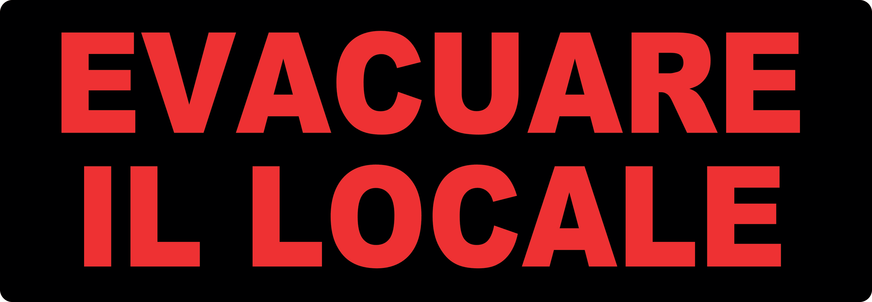 IESS SRL - EAASOL50T2 TARGA X SOL50 EVACUARE IL LOCALE