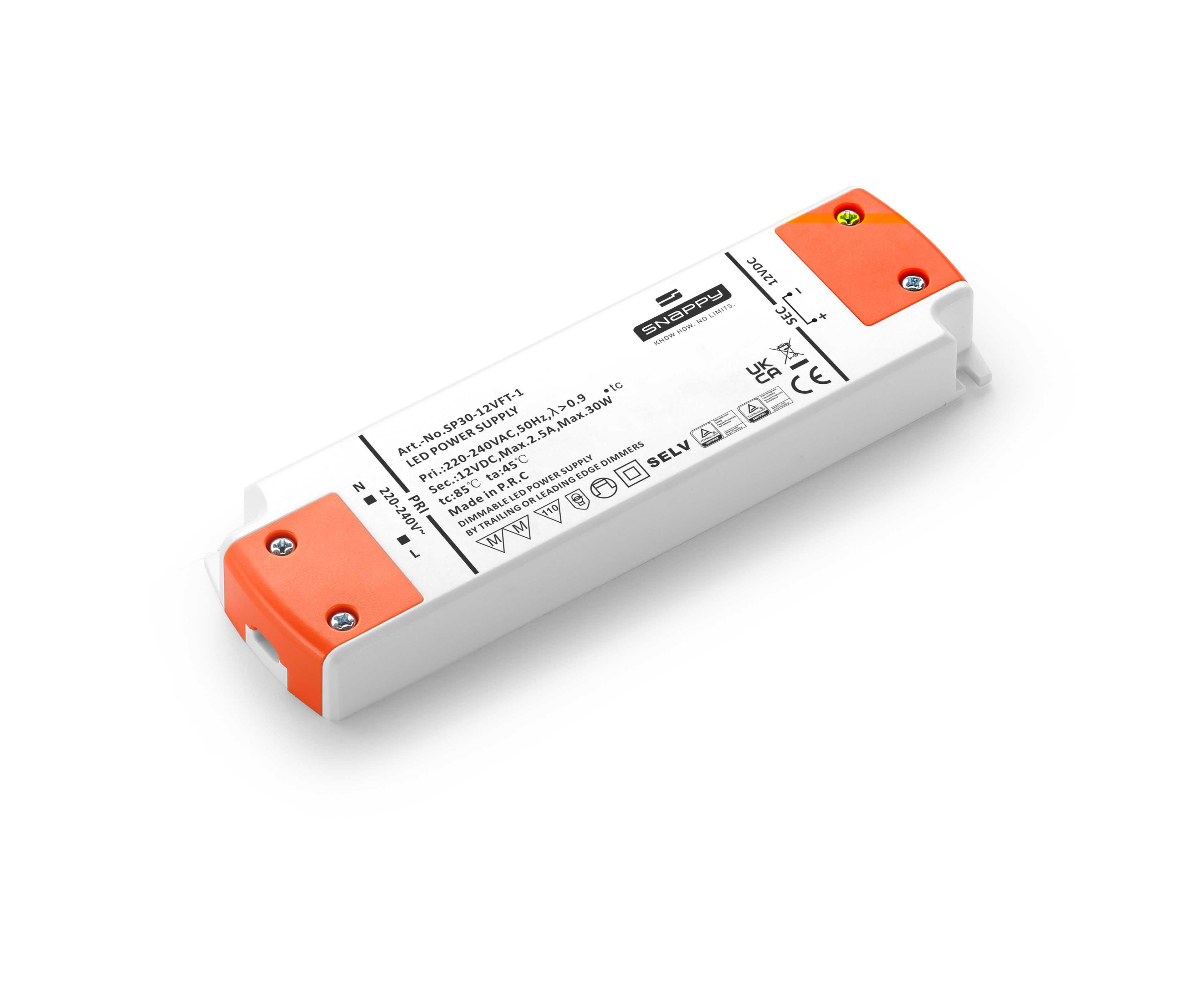 DIGIMAX SRL - DIXSP30-12VFT-1 DRIVERLED TRIAC12V 2.5A30W L158XW45.8XH1