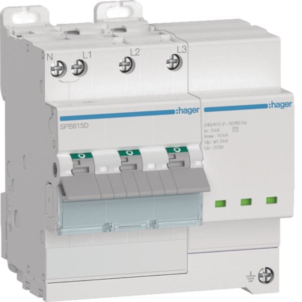 HAGER - HAGSPB815D SPD 4P T2 AUTOPROT 15KA SEGN FINEVITA