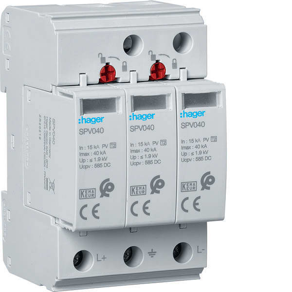 HAGER - HAGSPV340 SPD T2 2P 40KA PER FOTOVOLTAICO
