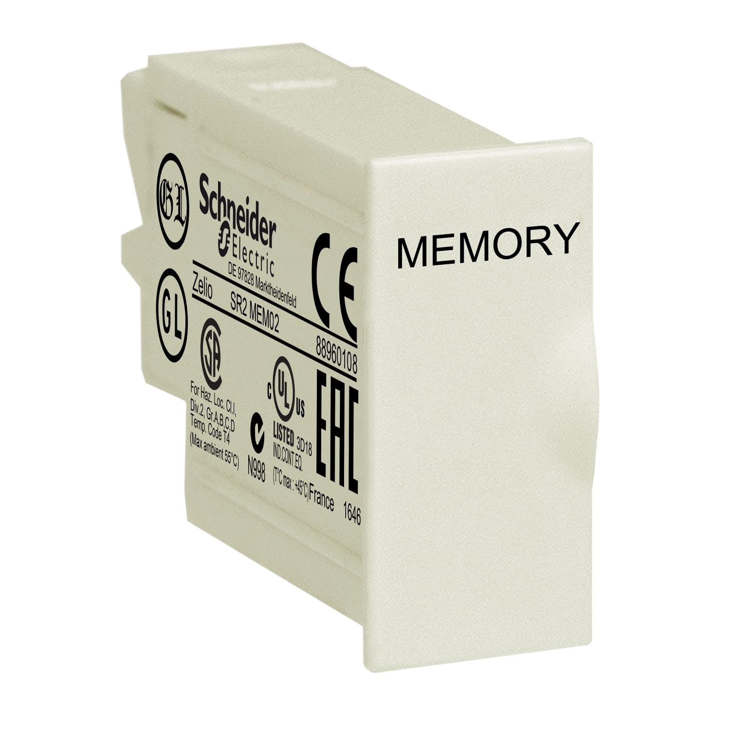 SCHNEIDER ELECTRIC - SNRSR2MEM02 Cartuccia memoria - Per firmware Smart relay Zelio Logic - Per v 3.0 - EEPROM