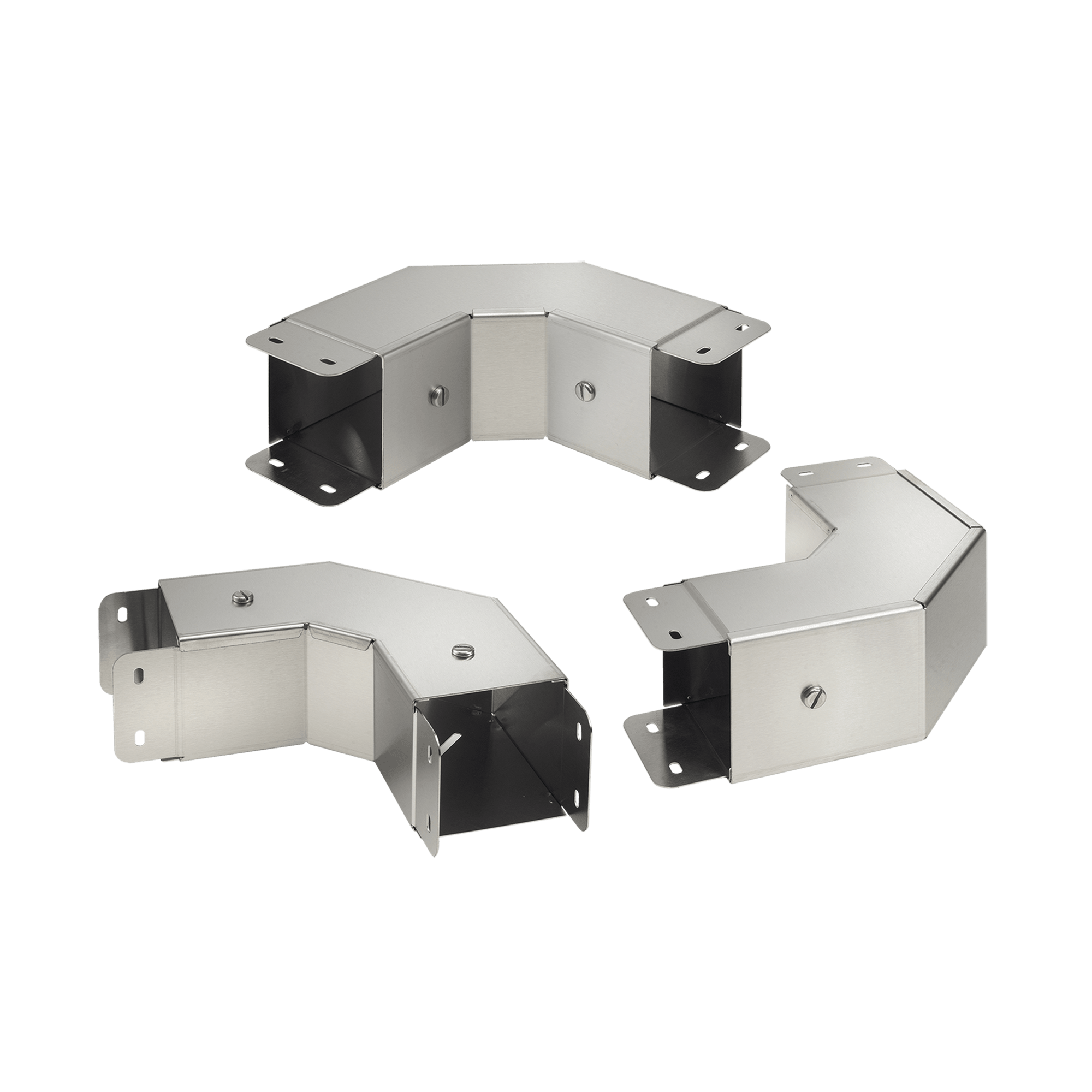 NVENT HOFFMAN - HOFCTS33PEFC90SS Gomito a 90 gradi CT con profilo sup. incl. all'interno perf., 3,00x3,00, spazzolato, SS304
