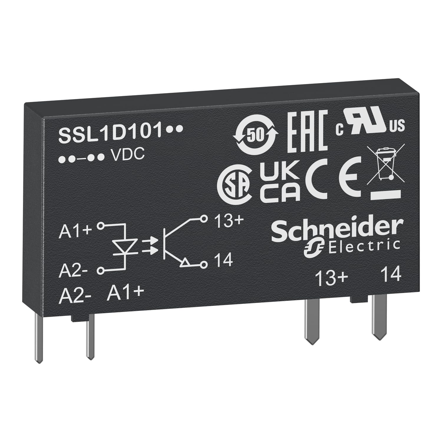 SCHNEIDER ELECTRIC - SNRSSL1A12BDR Relè statico, a innesto, ingresso 15-30 VDC, USCITA 24-280 VAC, 2 A