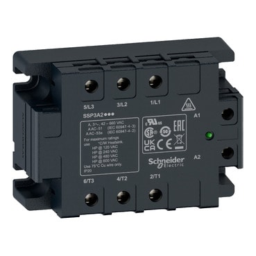 SCHNEIDER ELECTRIC - SNRSSP3A225BDRT RELE STATICO TRIFASE 25A 42...660VAC
