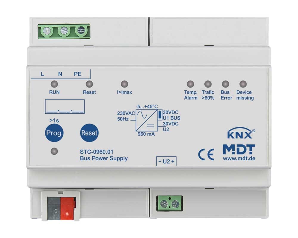 MDT ITALIA SRL - EYGSTC-0960.01 Alimentatore Knx 960mA con diagnostica