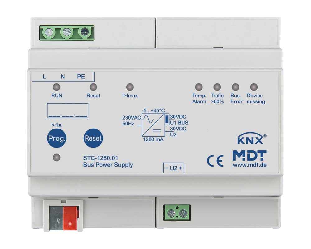MDT ITALIA SRL - EYGSTC-1280.01 Alimentatore Knx 1280mA con diagnostica