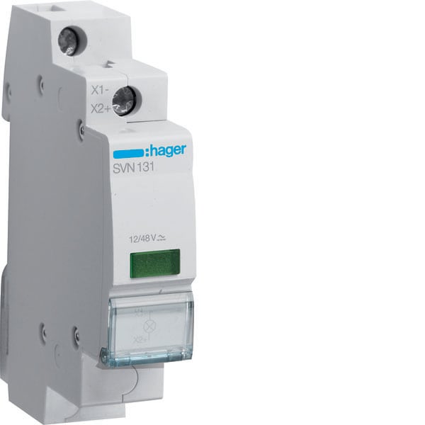 HAGER - HAGSVN131 1 SEGNALATORE LUMINOSO VERDE 1 12-48V 1M