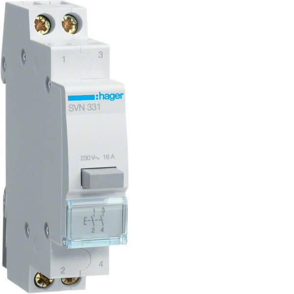 HAGER - HAGSVN331 1 PULSANTE NON LUMINOSO A IMPULSO 2NA 1M