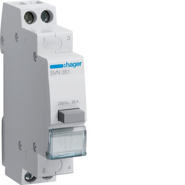 HAGER - HAGSVN351 1 PULSANTE NON LUM. A IMPULSO 1NA+1NC 1M