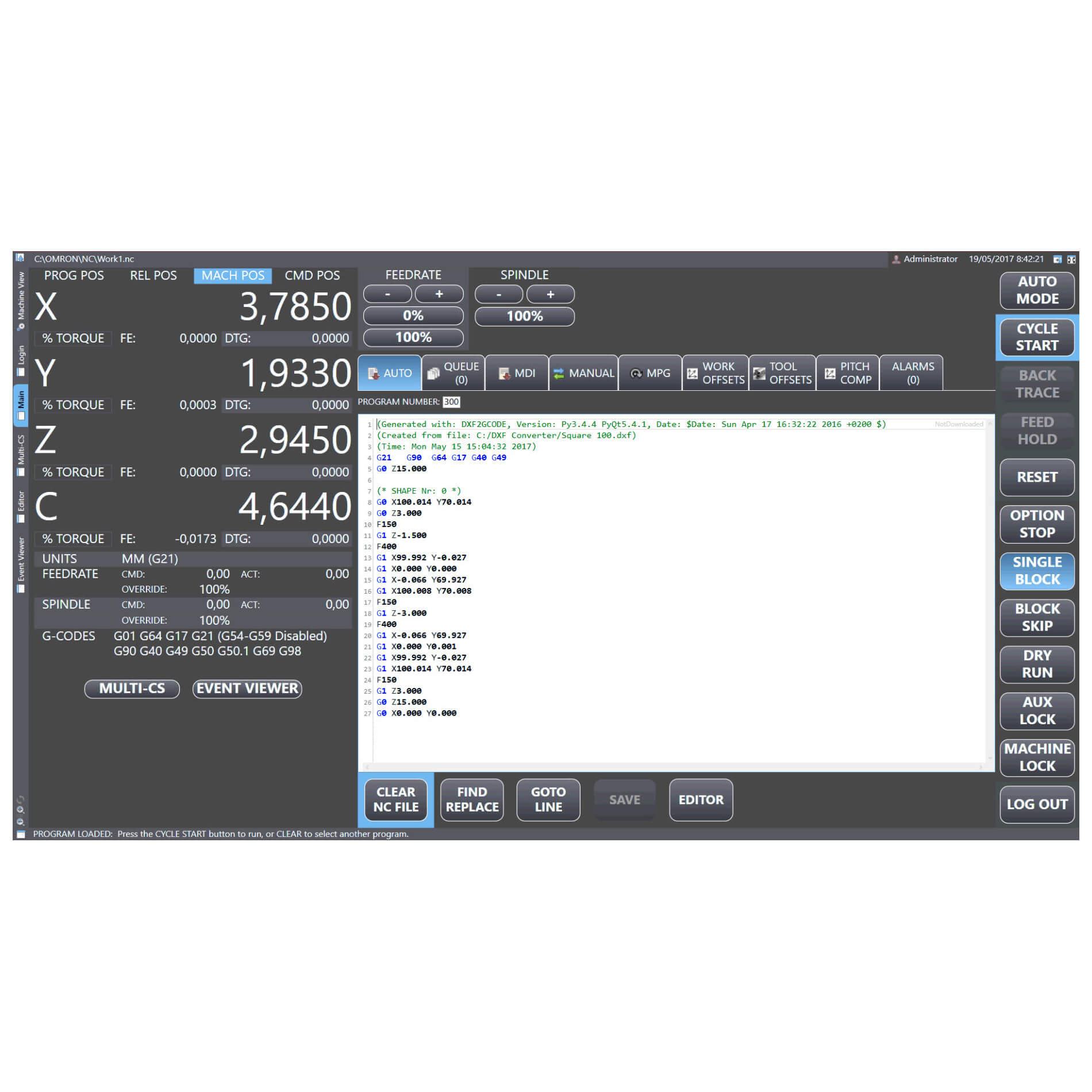 OMRON - OMRSYSMACRTNC0001L plc- CNC Licenza aggiuntiva