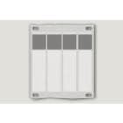 CABUR SRL - CBRESA5023RW ET.RULLO S.CAV.AD POLIEST.BIANCO 50X23