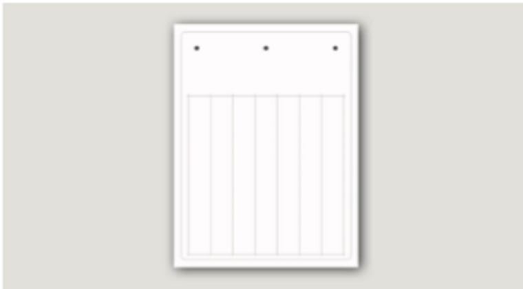 CABUR SRL - CBRTAM3515W TARGHETTA PVC FLAT BIANCA 15X35 MM