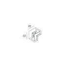 NOVALUX SPA - NOX108406.02 GIUNTO ANGOLARE SOFFITTO-PARETE MECCANICO: Giunto angolare soffitto-parete elettrificato da ordinare a parte.