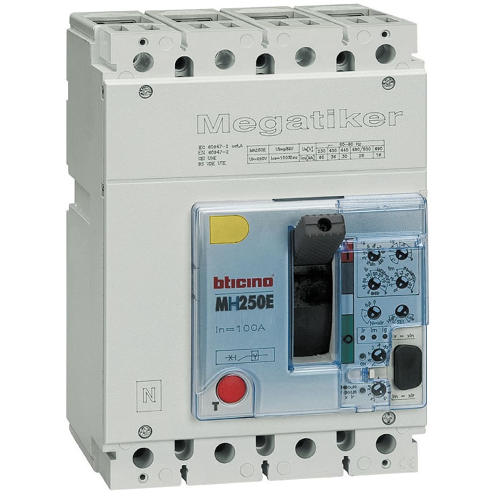 BTICINO - BTIT7314HA100T MEGA MH250E - ELETT SEL+TER 4P 100A 70KA