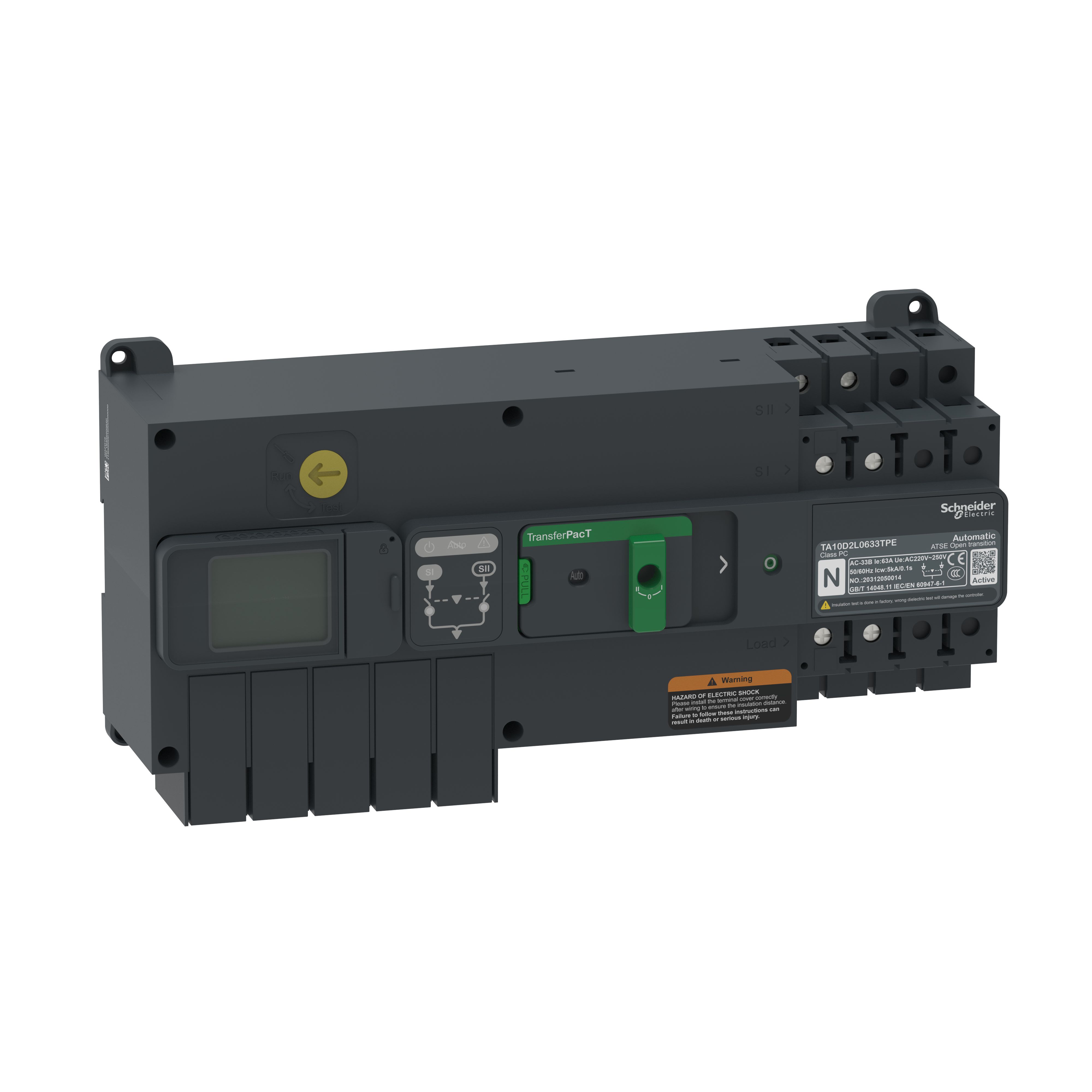 SCHNEIDER ELECTRIC - SNRTA10D2L0803TPE TransferPacT Active automatic80A 230V 2P