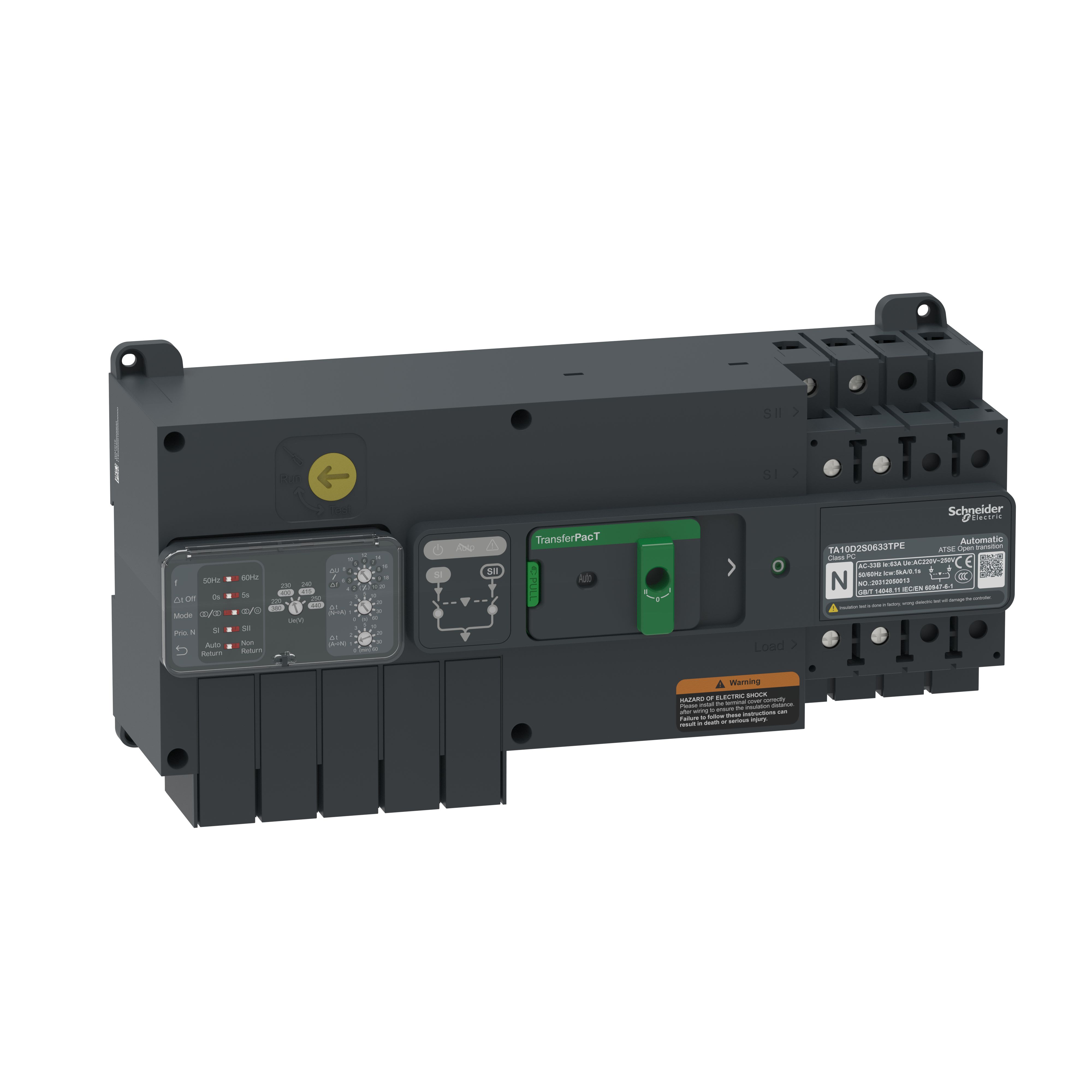 SCHNEIDER ELECTRIC - SNRTA10D2S0403TPE TransferPacT automatic 40A 230V 2P