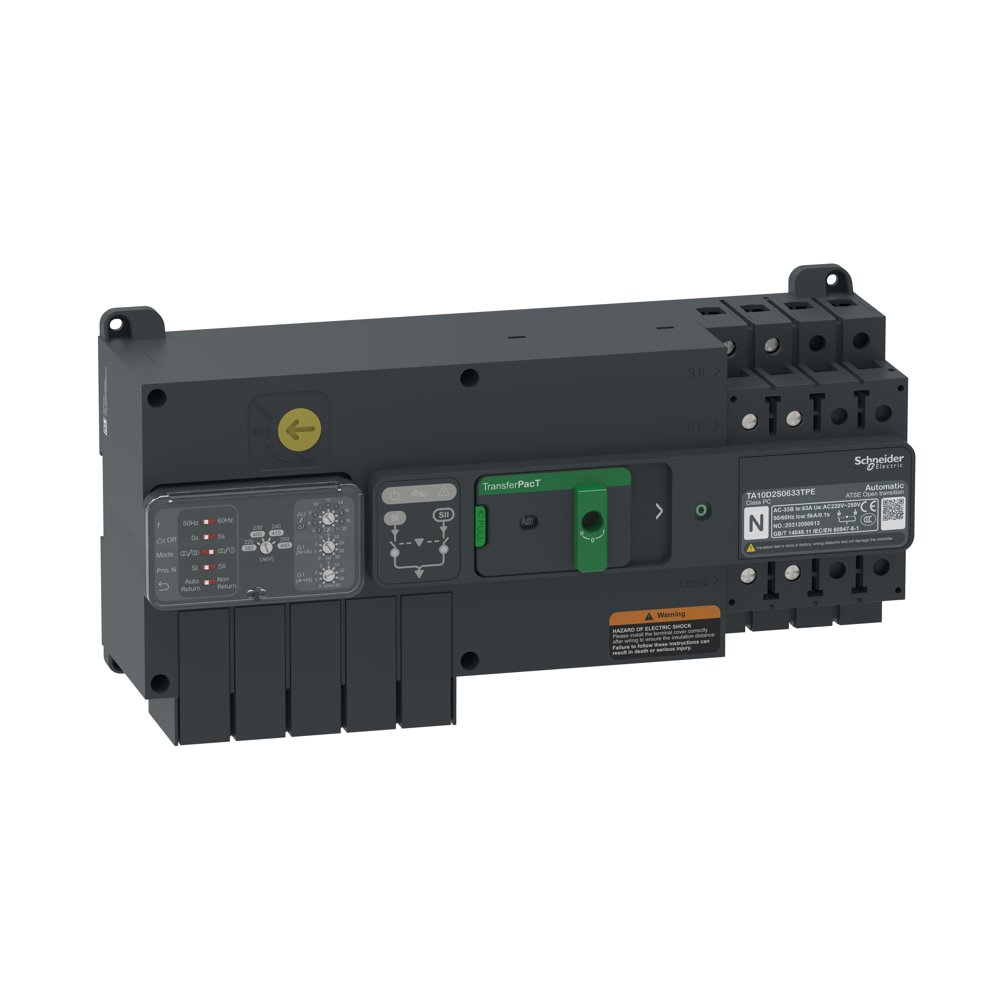 SCHNEIDER ELECTRIC - SNRTA10D2S0403TPE TRANSFERPACT AUTOMATIC 40A 230V 2P
