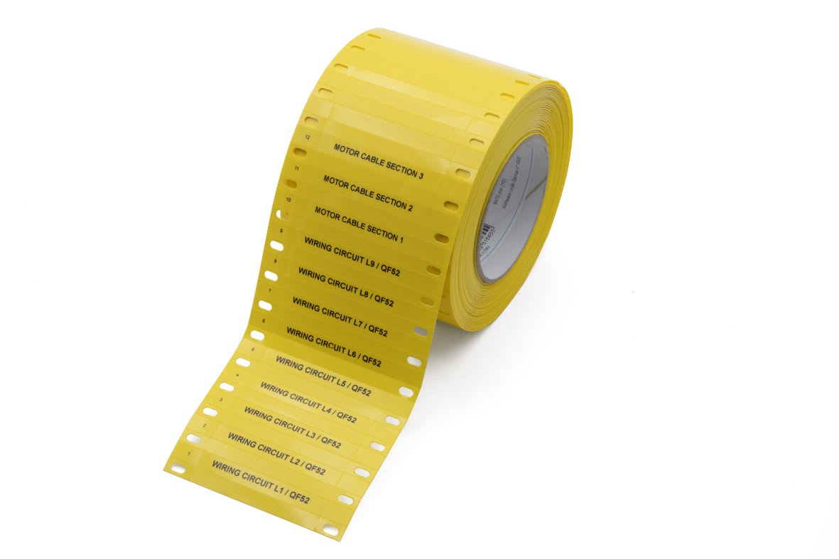 CEMBRE SPA - CEM75096-HF TARGHETTE SEGNACAVO, PREFUSTELLATE, CON TUBETTO, IN POLICARBONATO, HALOGEN FERE