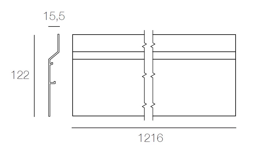 TARGETTI - TAR1E2760 LIN PRJ ACC HIDING PLATE ANTIGLARE L1200