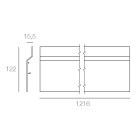 TARGETTI - TAR1E2760 LIN PRJ ACC HIDING PLATE ANTIGLARE L1200