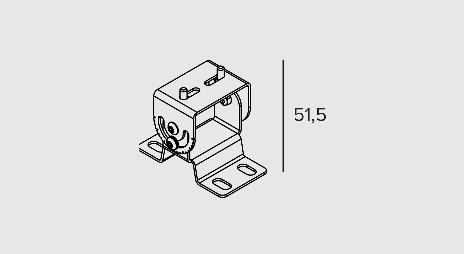 TARGETTI - TAR1E3304 JEDI CMP SHORT SURFACE MOUNT BRACKETS