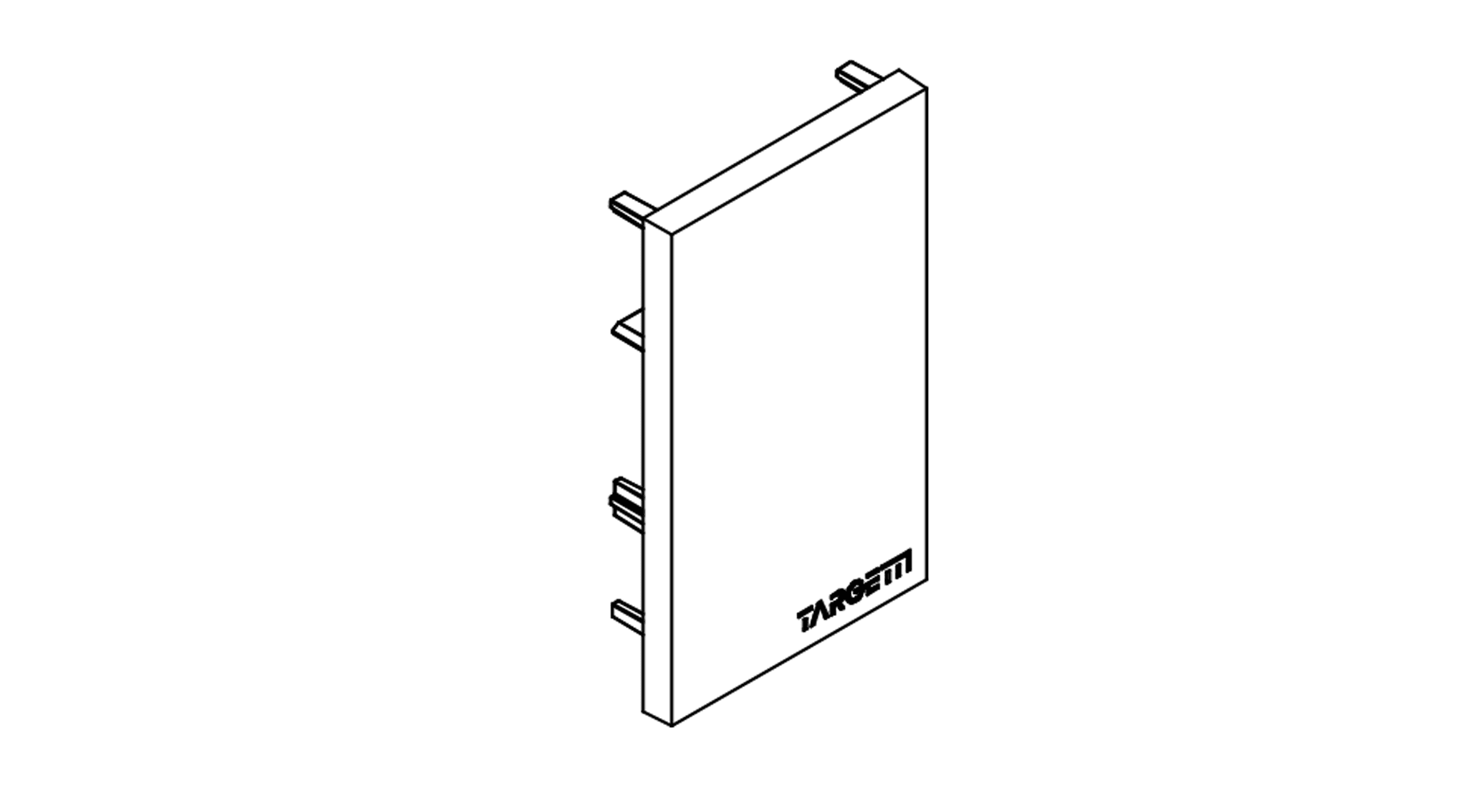 TARGETTI - TAR1T5938 LOGICO PLAF/SOSP/TRIM KIT END CAP DB