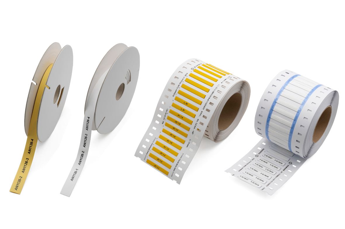 CEMBRE SPA - CEMH2-381-YE3 TERMORESTRINGENTE SEGNACAVO TERMO-ROLL H2, RESTRINGIMENTO 2:1, HIGH GRADE, GUAINA, STAMPABILE SU DUE LATI