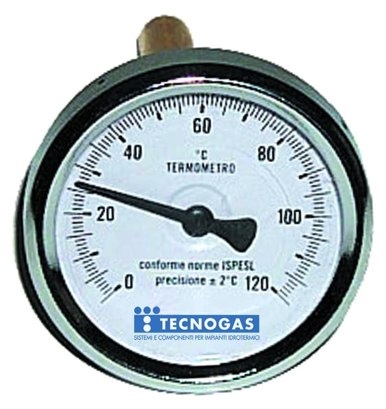 TECNOGAS SRL - TGS00000R02958 TERMOMETRO BIMET.0/120 POST.D.80 GAMBO 5