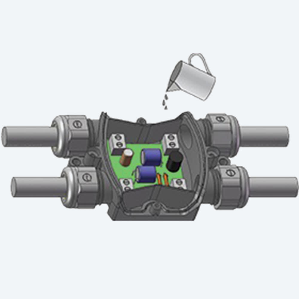 TECHNO SRL - TLHTHR.219.A0A KIT BOX 4WAYS FOR RESIN IP68