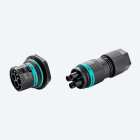 TECHNO SRL - TLHTHB.387.E4A.L.R KIT MINI-CONN PLUG-PAN SOCK 4P IP68 NUT