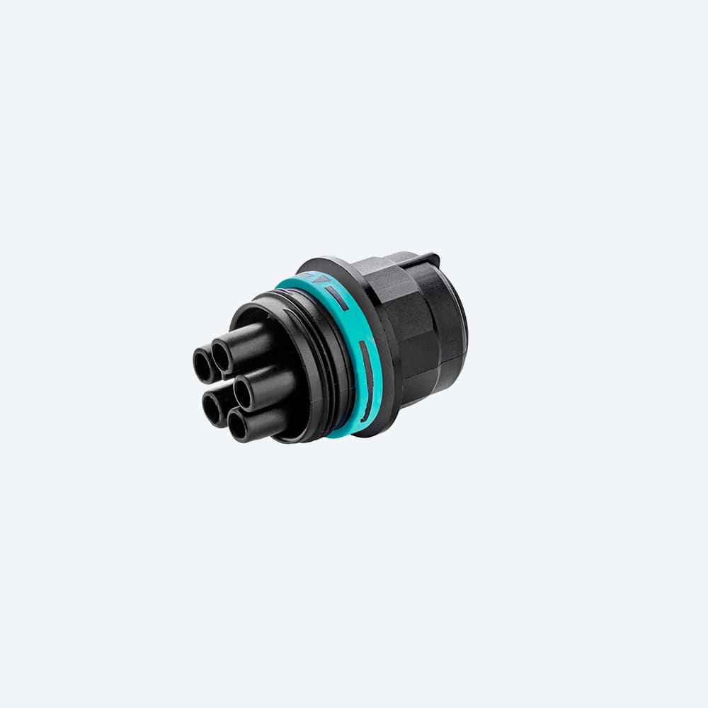 TECHNO SRL - TLHTHB.387.M5E MINI-CONN SOCKET PANEL 5P GRD SCW IP68