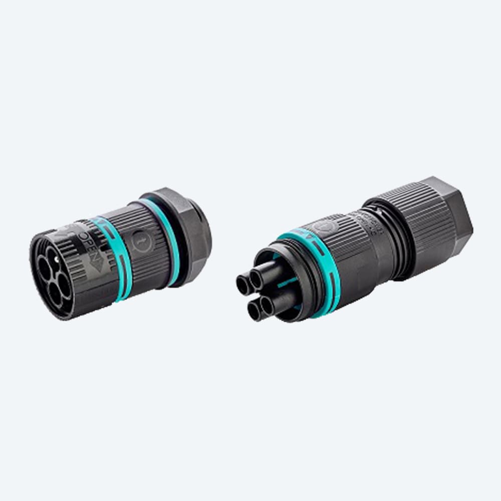 TECHNO SRL - TLHTHB.387.N4A.R KIT MINI-CONN PLUG-PAN SOCK 4P IP68 M20