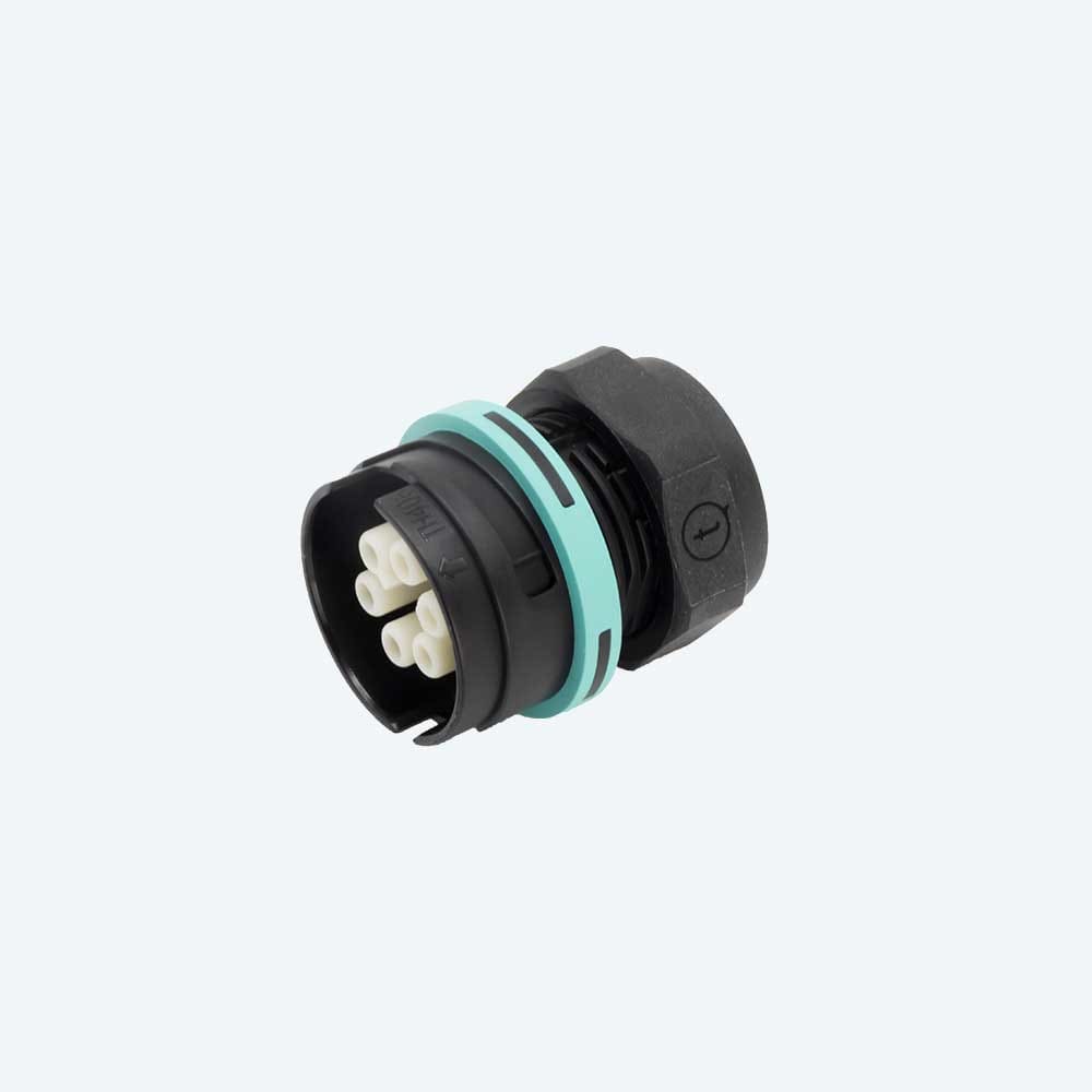 TECHNO SRL - TLHTHB.406.C1E CONNECTOR PANELSOCKET 6P SCREW IP68 NUT
