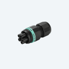 TECHNO SRL - TLHTHB.387.B5A MINI-CONNECTOR SOCKET 5P SCREW D7-12 IP6
