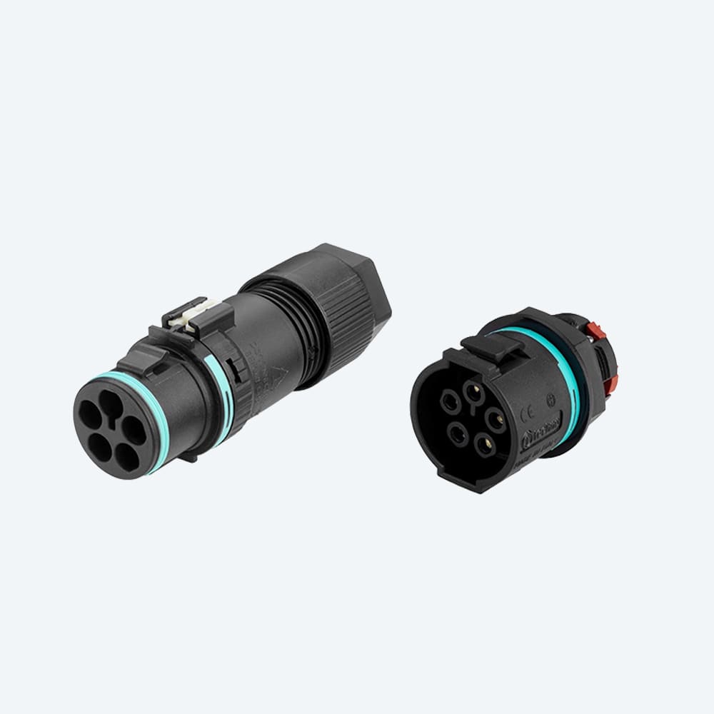 TECHNO SRL - TLHTHB.389.M4E.R KIT CONNEC SOCK 4P PANEL M20 SCREW 2-L-N