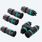 TECHNO SRL - TLHTHH.624.A4A.L.R KIT DISTRIB 4WAYS 17.5A 4P IP68 W/CONNEC