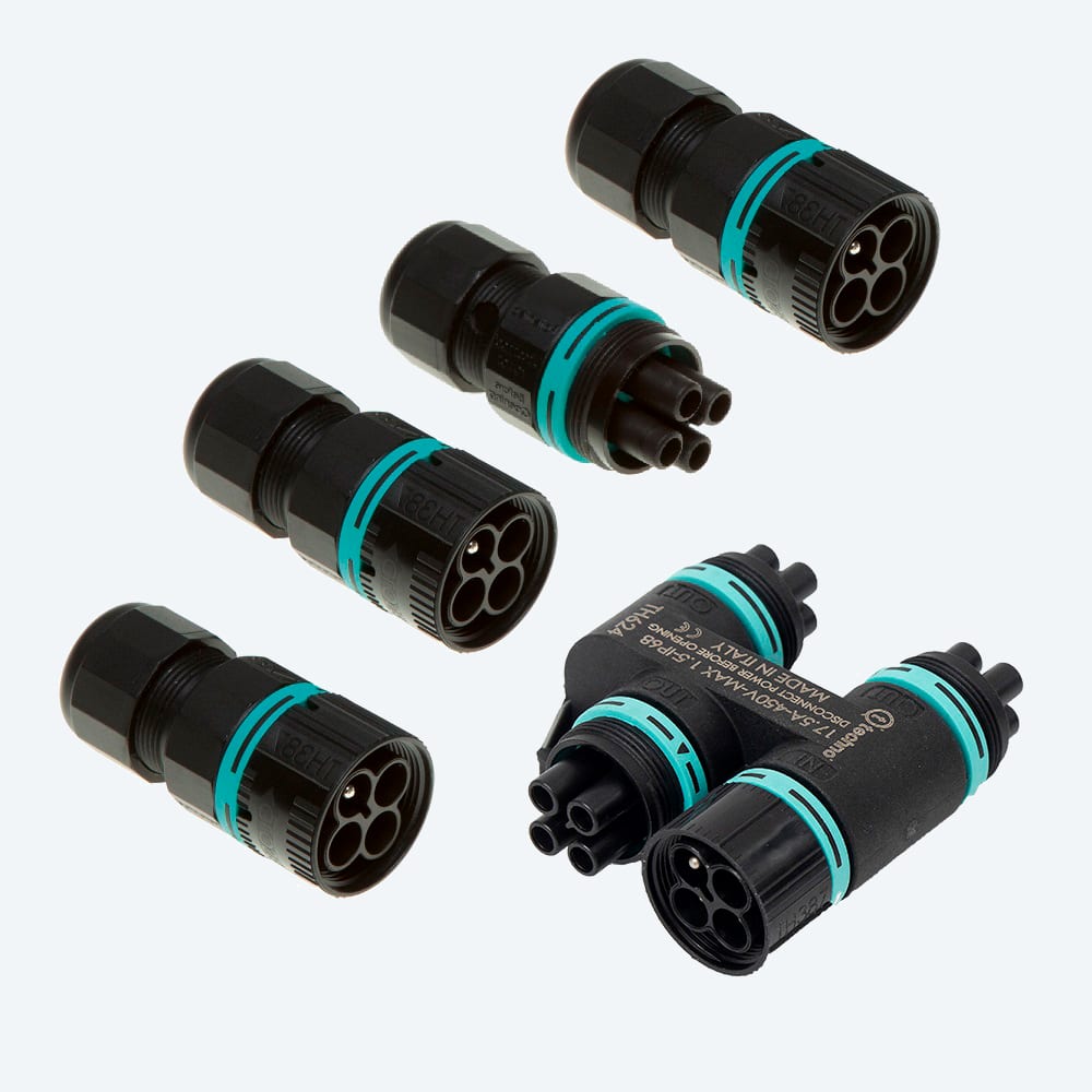 TECHNO SRL - TLHTHH.624.A4A.R KIT DISTRIB 4WAYS 17.5A 4P IP68 W/CONNEC