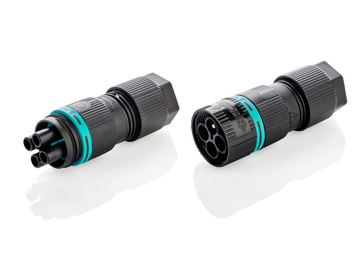 TECHNO SRL - TLHTHB.387.A4A.L.R KIT MINI-CON PLUG-SOCK 4P D6-13.5 SCW IP