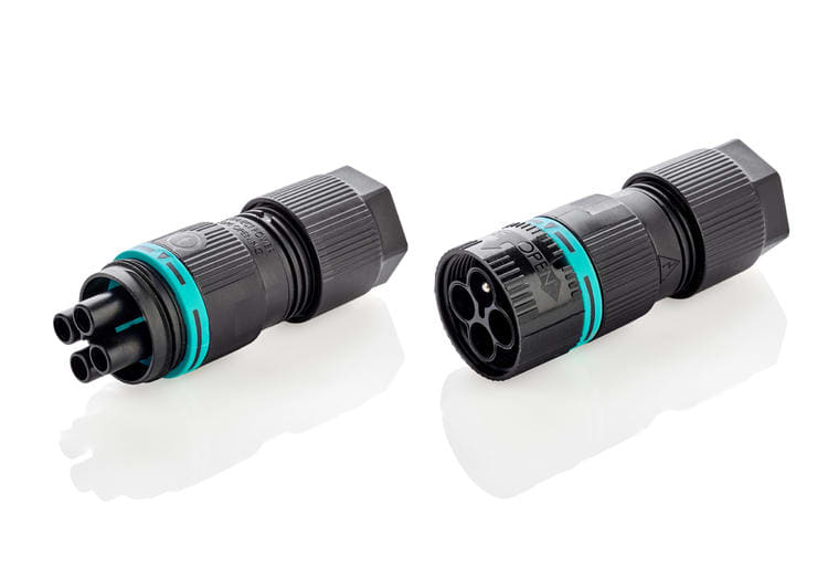 TECHNO SRL - TLHTHB.387.A4A.L.R KIT MINI-CON PLUG-SOCK 4P D6-13.5 SCW IP